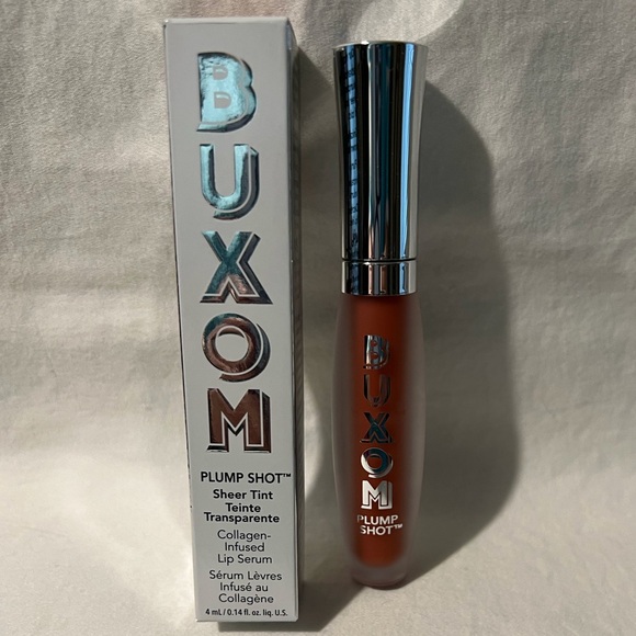 💋NIB💋 BUXOM Plump Shot Sheer Tint Collagen-Infused Lip Serum in Plush Peach - Picture 11 of 12